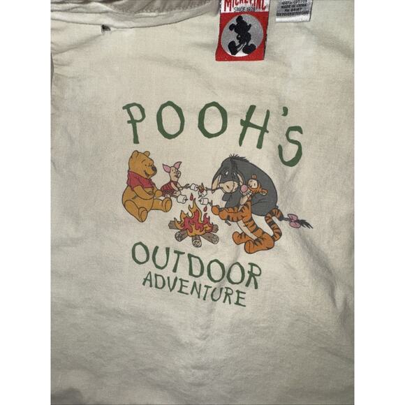 Vintage Mickey Inc Winnie the Pooh Outdoor Adventure Fishing Vest Tan Medium 90s - Picture 5 of 8